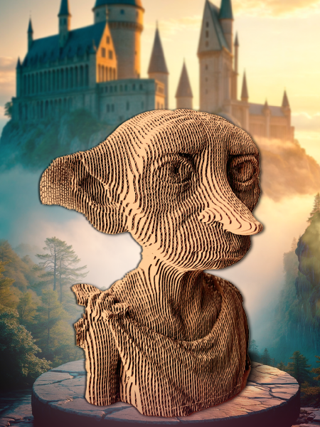 Картонный 3D конструктор Qbrix - Домашний эльф