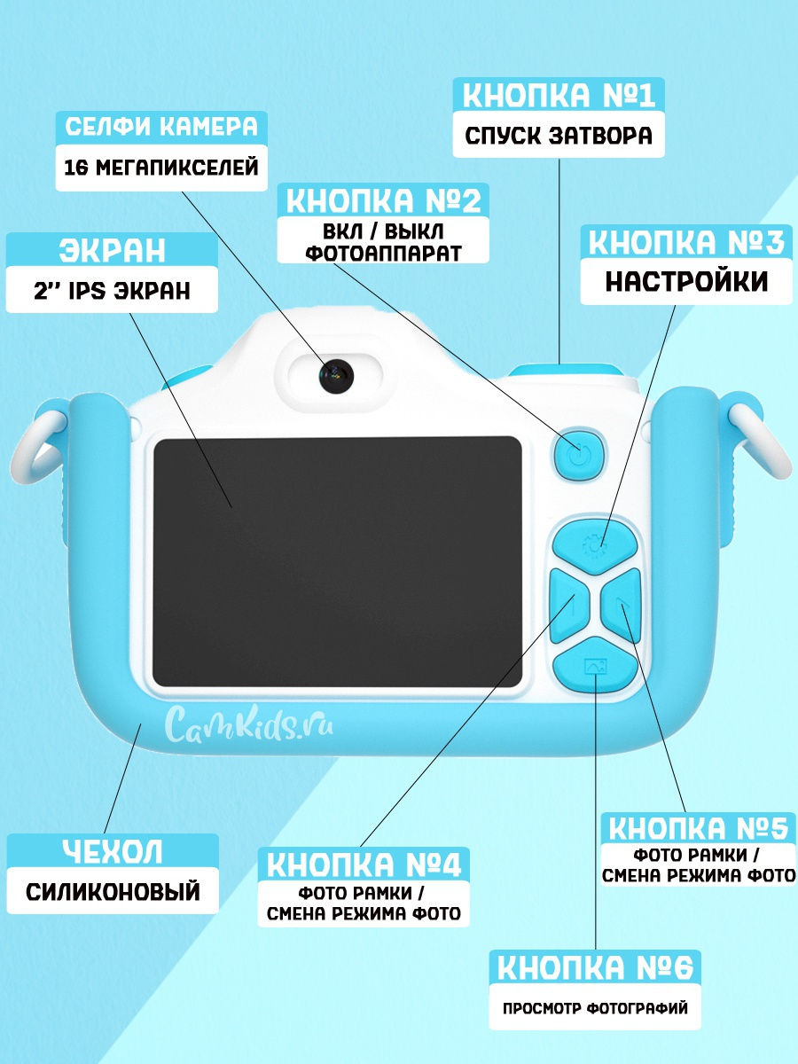 Детский фотоаппарат Kids Cam Слон