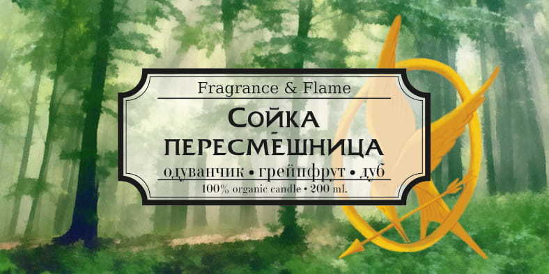 Ароматическая свеча Сойка-пересмешница 100 мл.