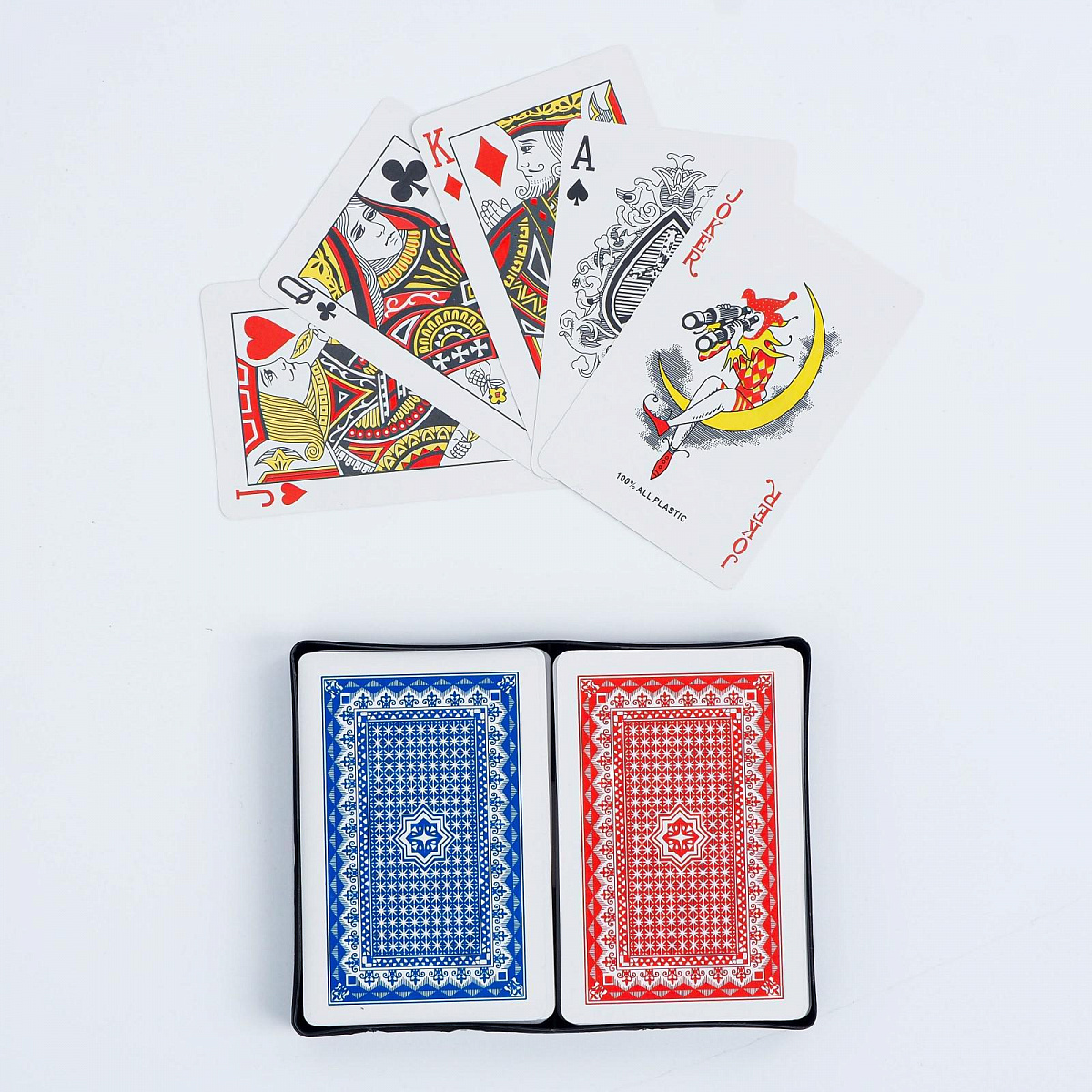 Карты игральные пластиковые Lucky flower, 2 колоды по 54 шт