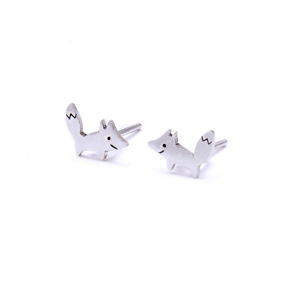 Серьги-пусеты Лиса