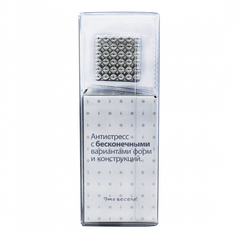 Магнитный куб Magnetic Cube стальной, 216 шариков, 5 мм