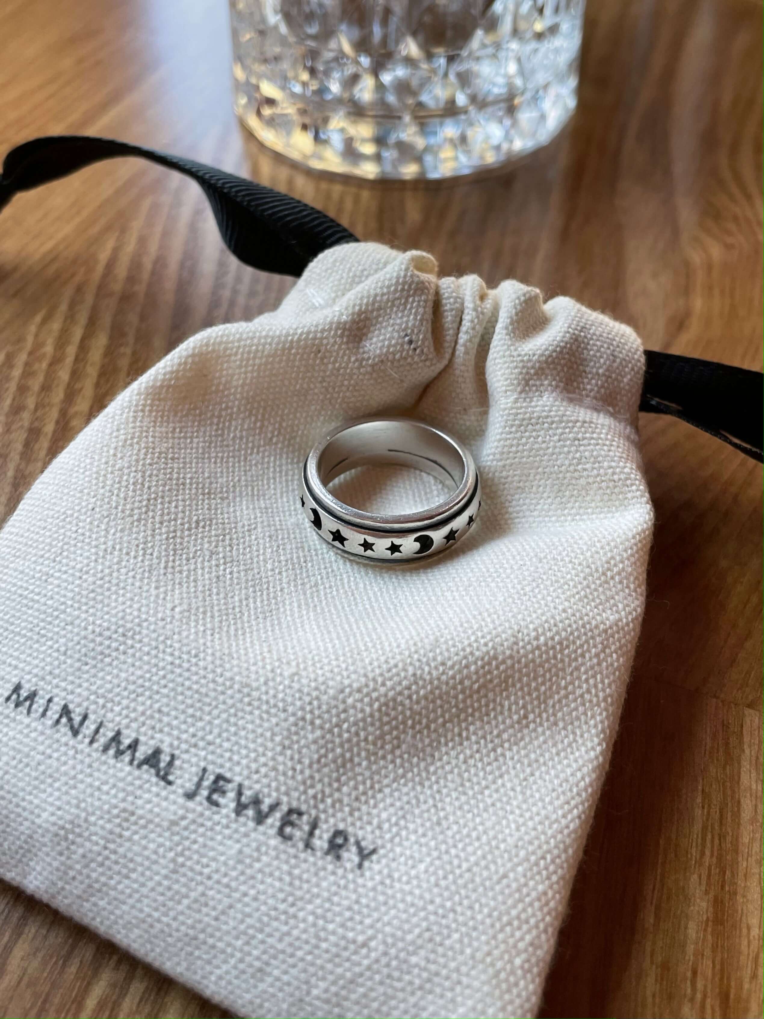 Кольцо Minimal Ночное небо (серебро)