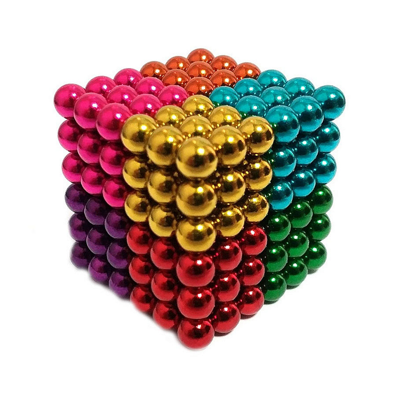Магнитный куб Magnetic Cube разноцветный, 216 шариков, 5 мм