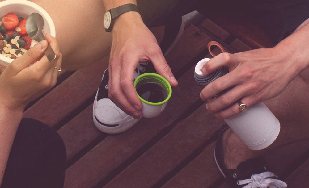 Термос Box Appetite белый/зеленый, 350 мл.