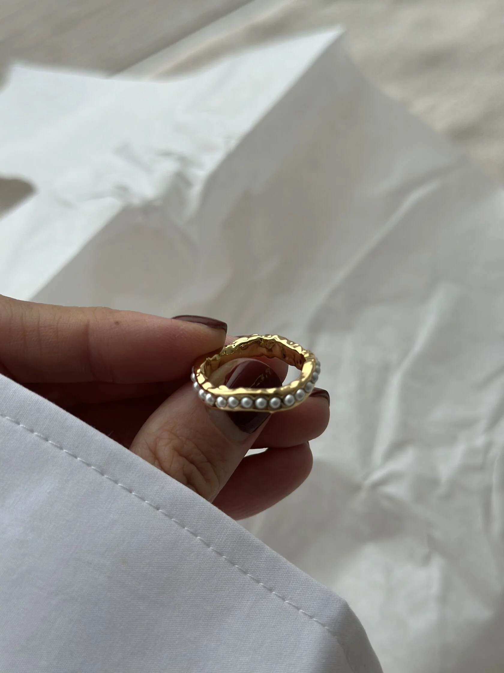 Кольцо Minimal Жемчужная россыпь