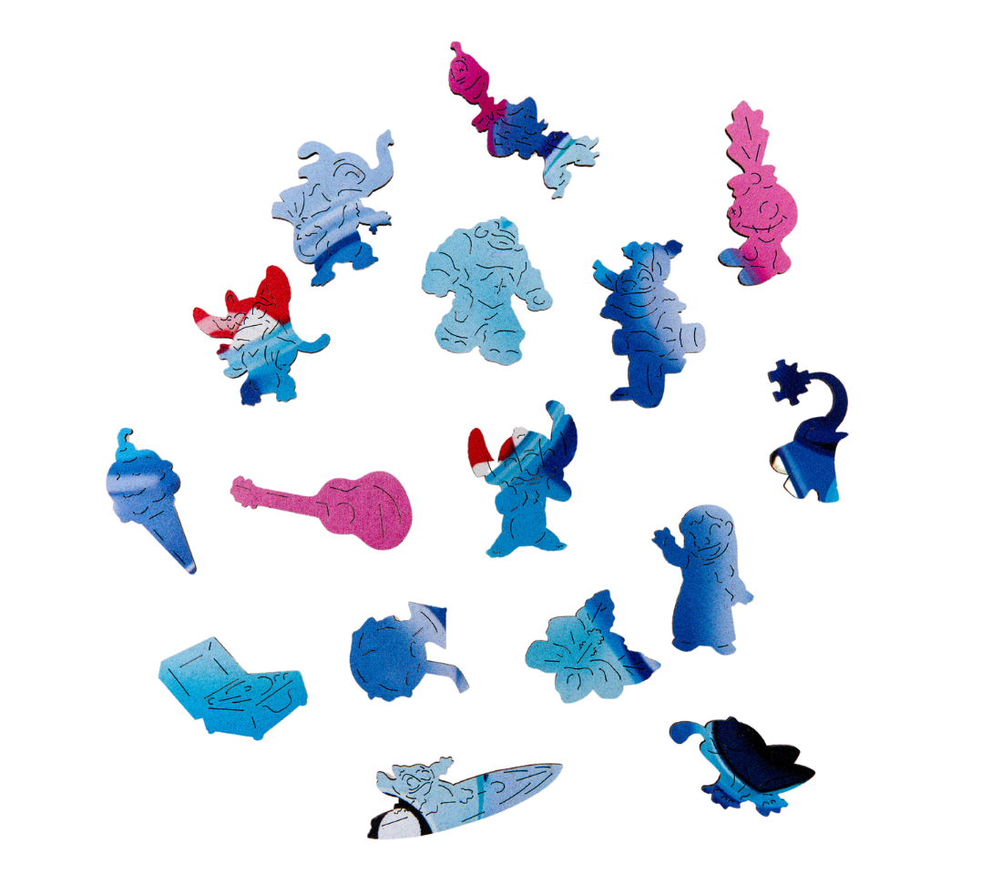 Деревянный пазл Стич