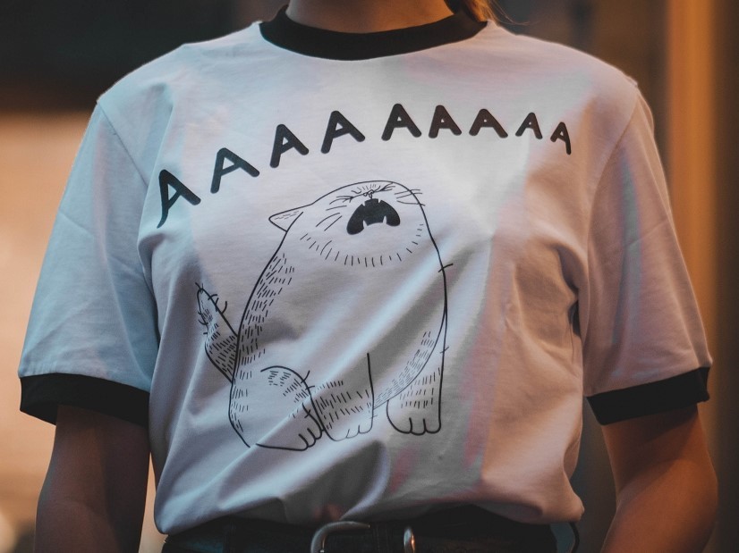 Футболка Кот ААААААА (белый, жен)