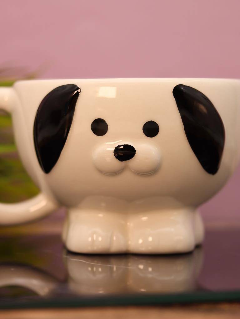 Кружка керамическая Puppy ears (white)