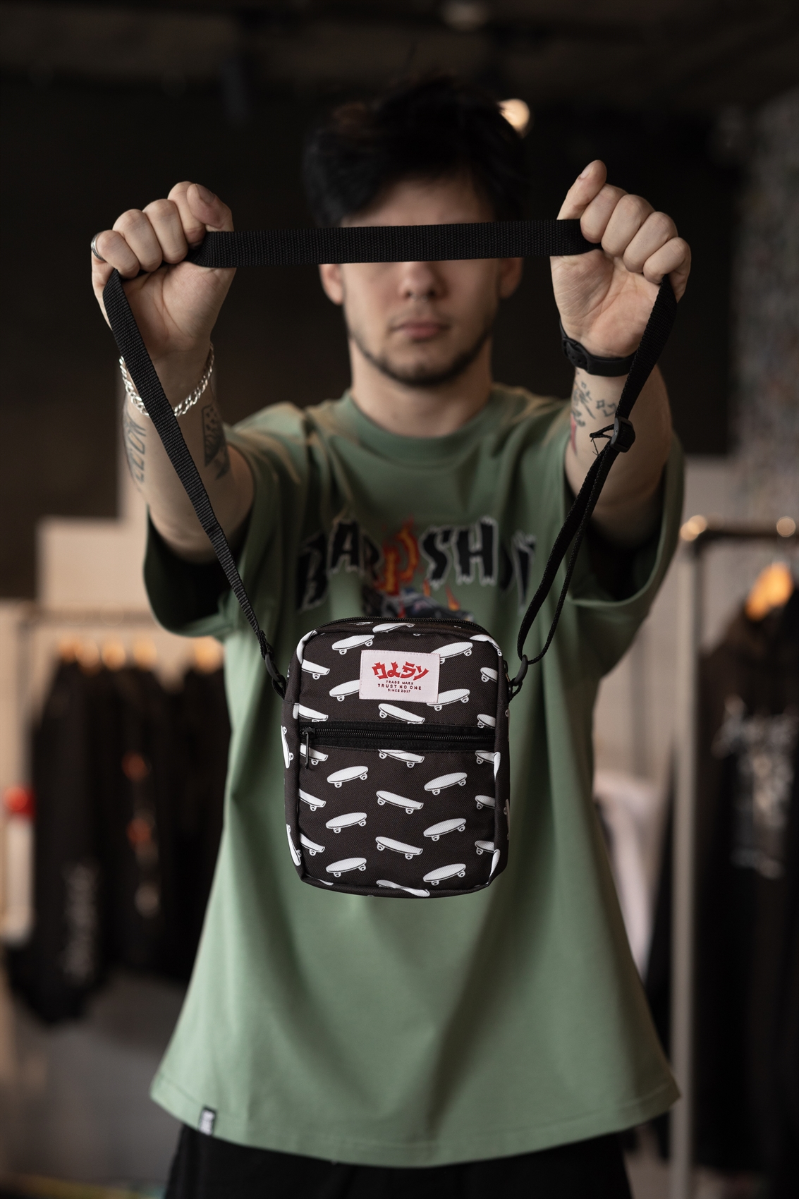 Сумка-мессенджер Oldy (черный, скейт)