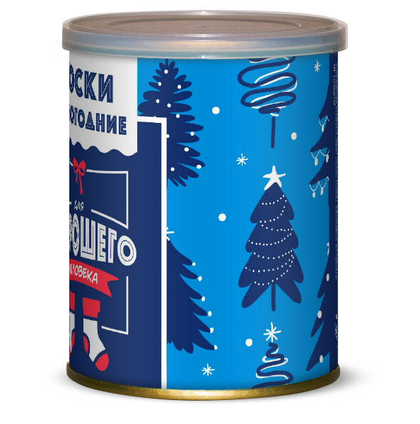 Носки Новогодние для хорошего человека, черные (41-43)