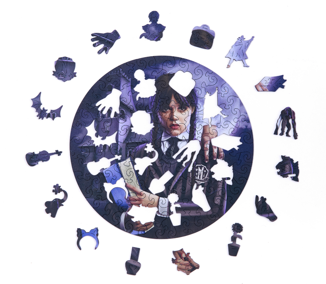 Деревянный пазл Уэнсдэй