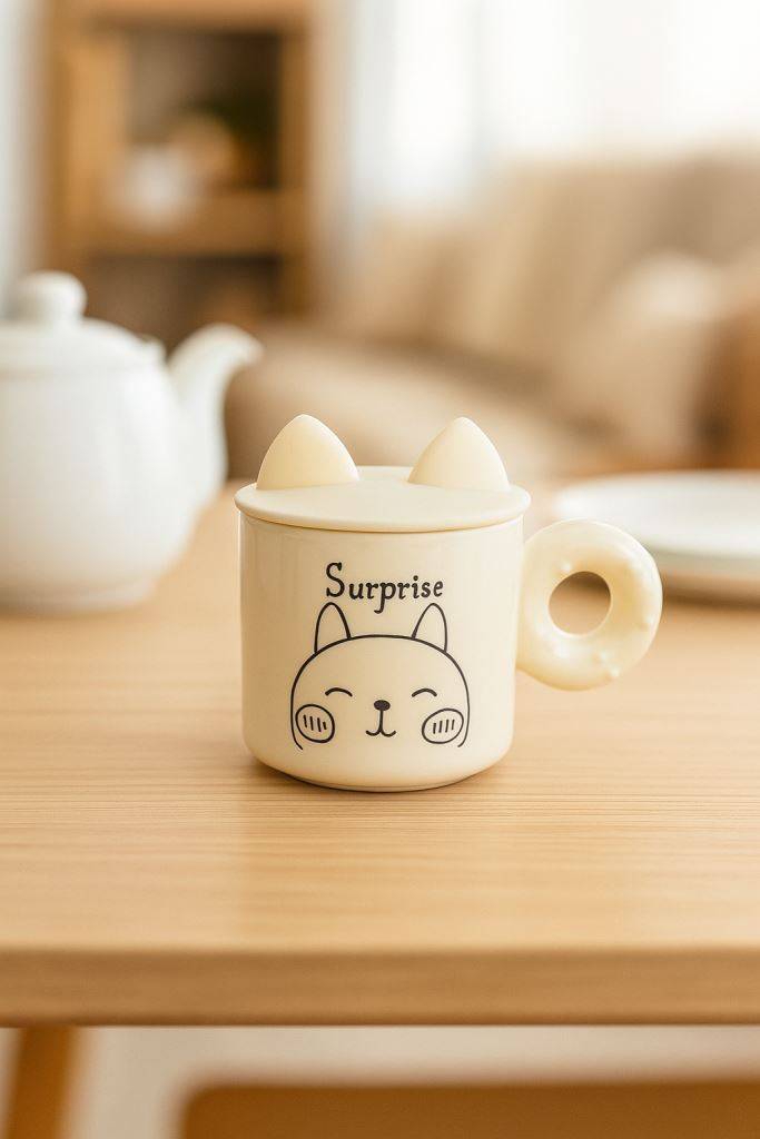 Кружка Kitty surprise (beige), 420 мл.
