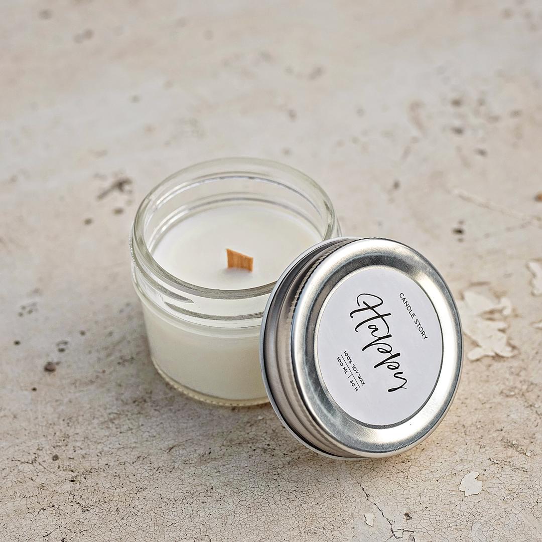 Ароматическая свеча Happy Мирра и тонка, 100 мл.