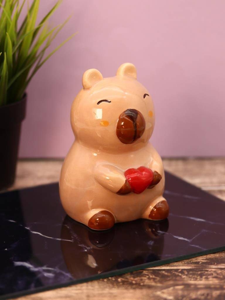 Копилка керамическая Capybara money (brown)