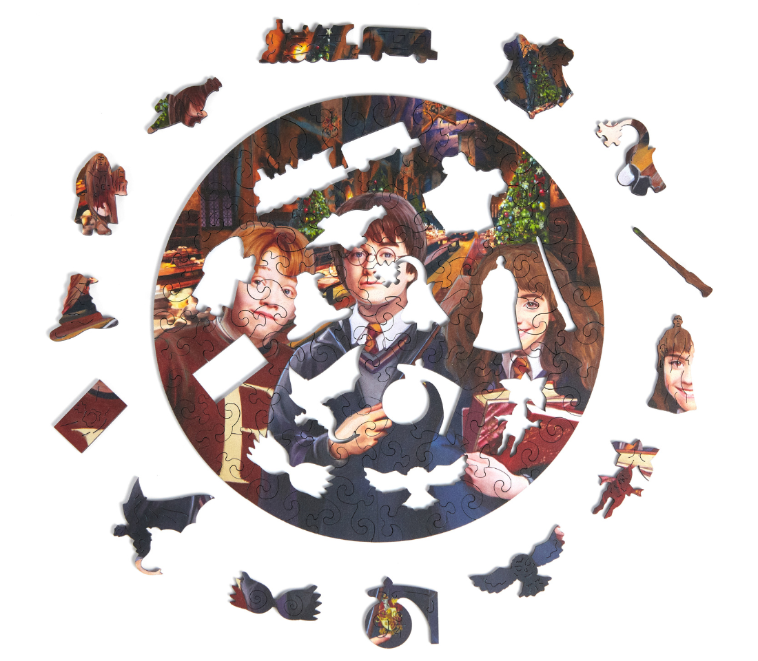 Деревянный пазл Гарри Поттер. Рождество в Хогвартсе