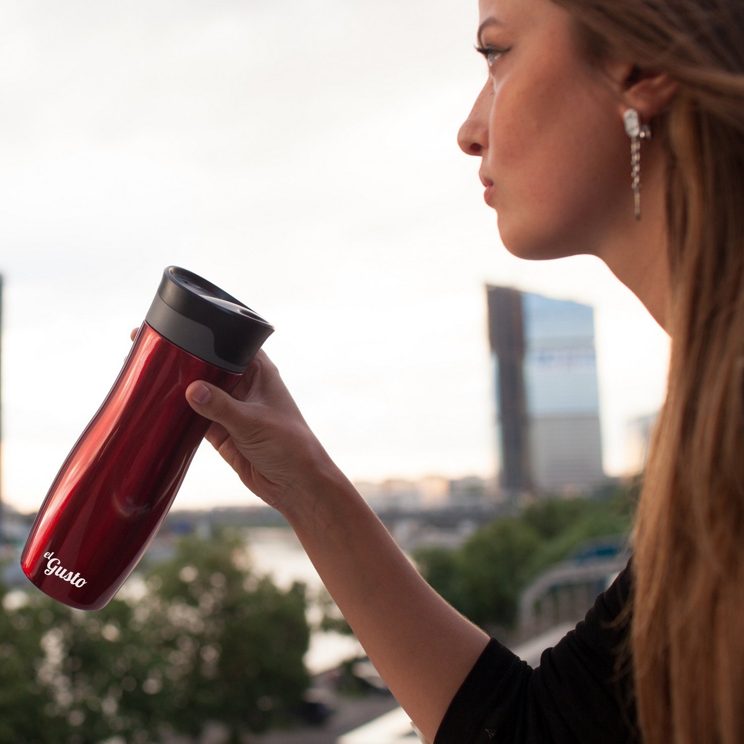 Термокружка Berry красная