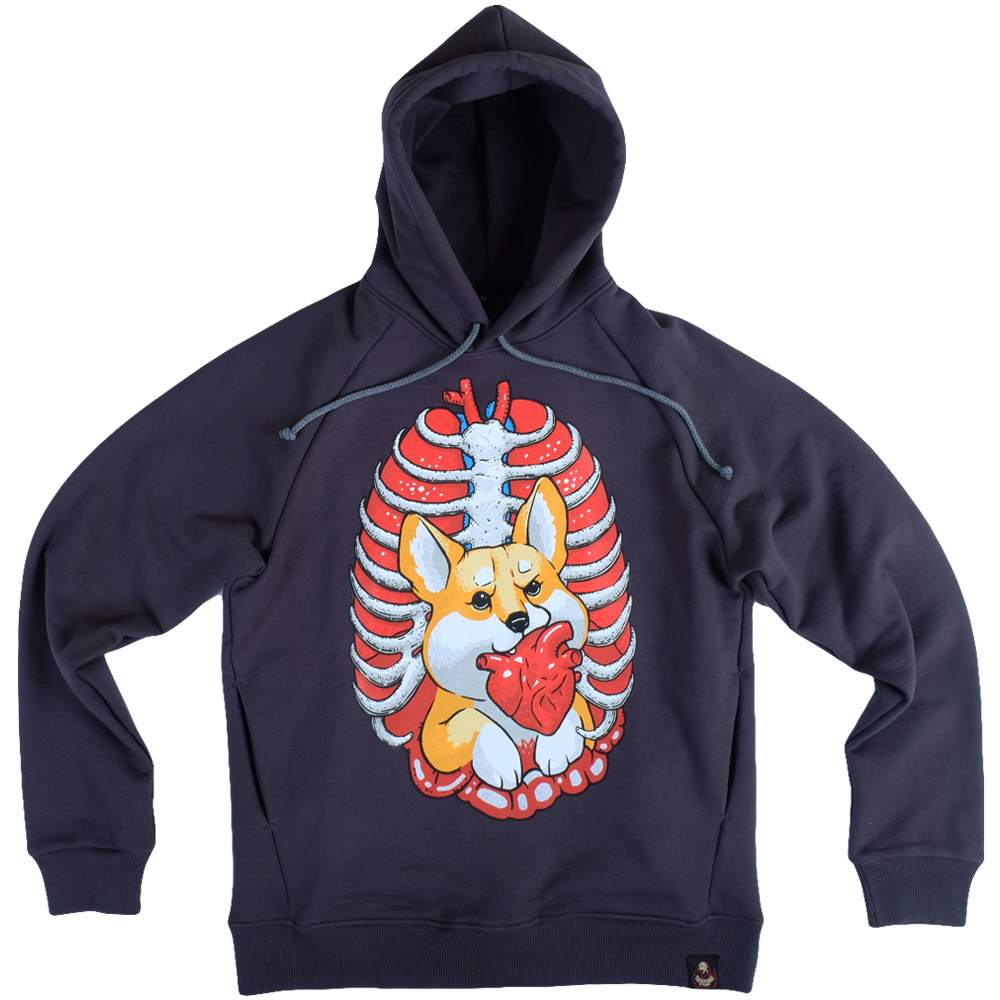 Худи Похититель сердец / собака (Асфальтовый)