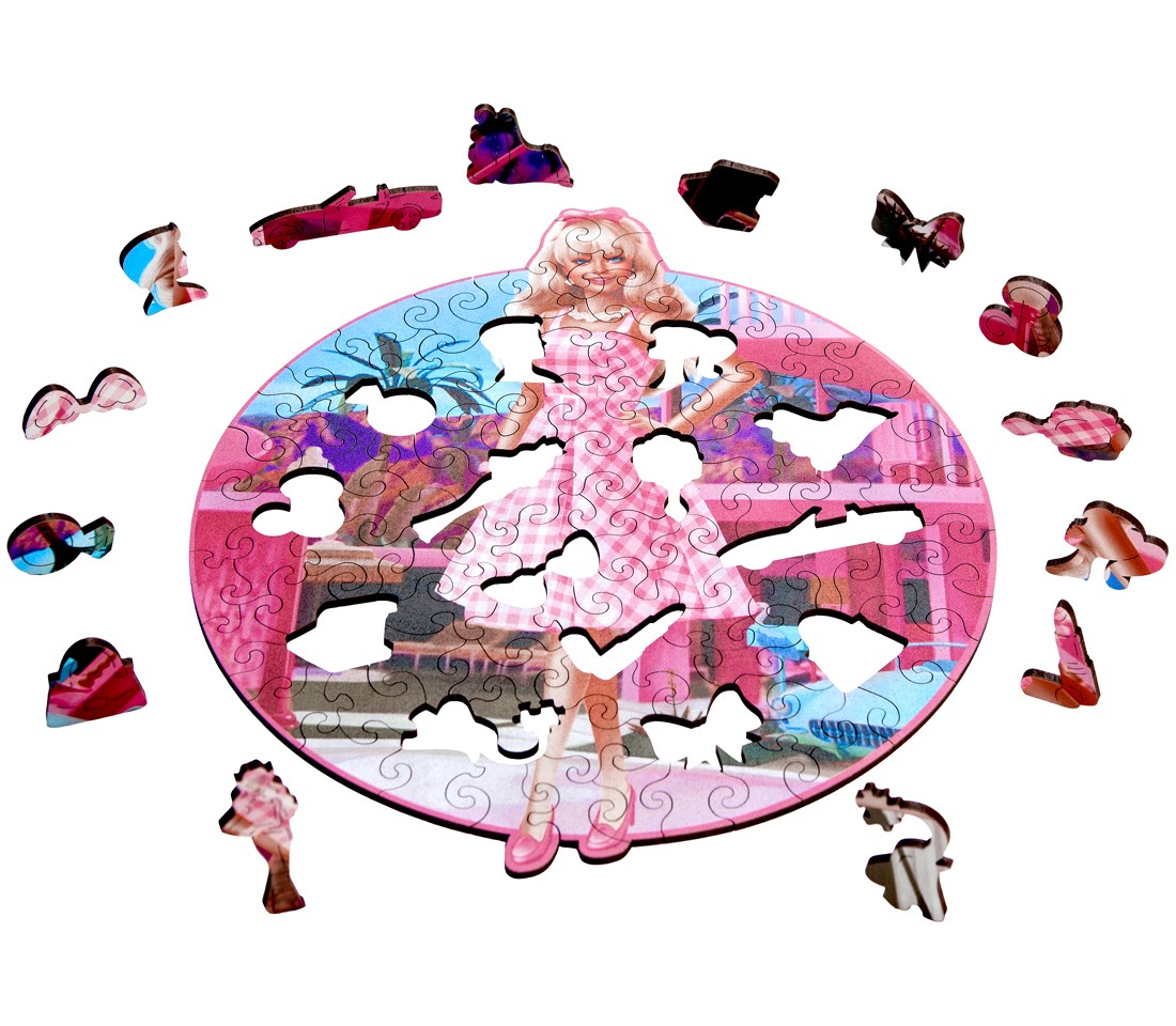 Деревянный пазл Барби