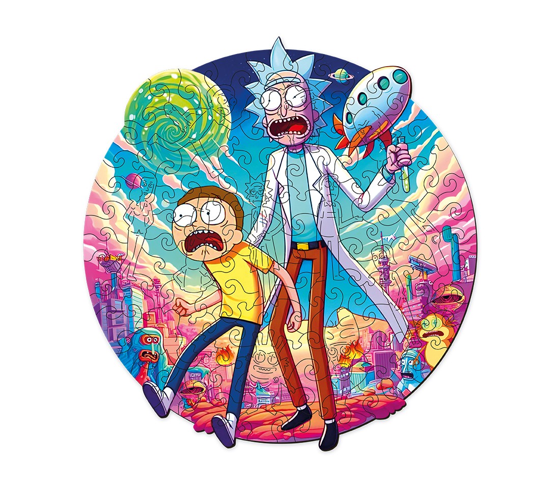 Деревянный пазл Рик и Морти