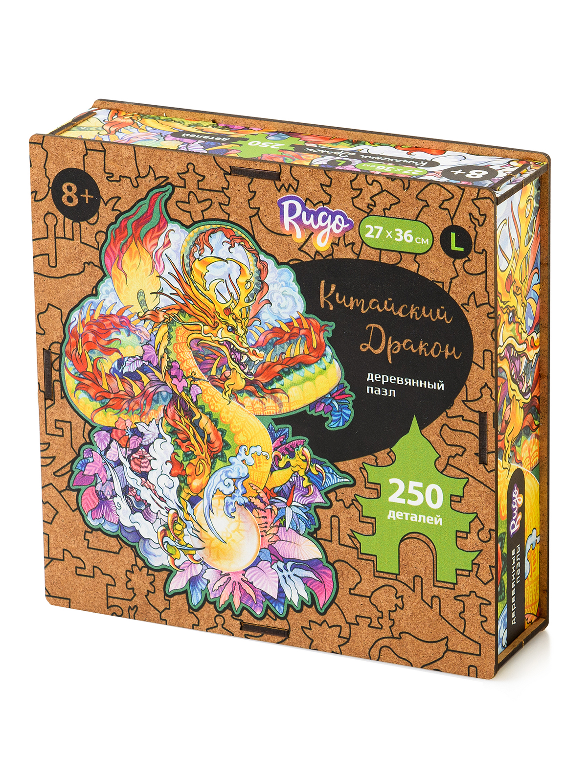 Деревянный пазл Китайский Дракон L