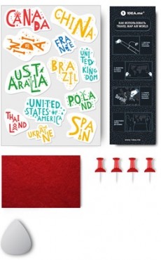 Карта Travel Map Letters World