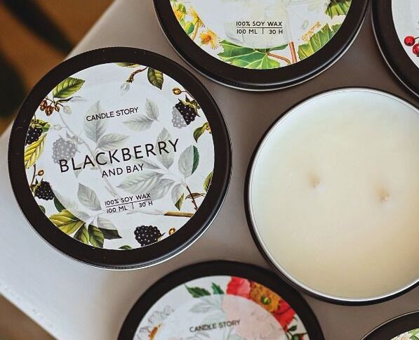 Ароматическая свеча Botanicus Ежевика и лавр, 100 мл.