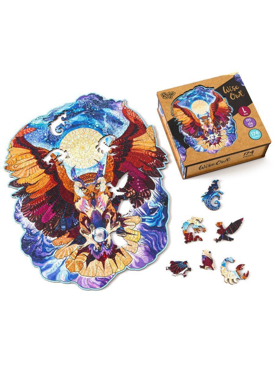 Деревянный пазл Мудрая Сова L