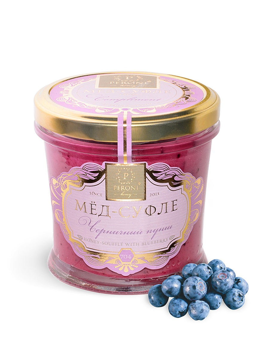 Мед-суфле Черничный пунш, 125 гр.