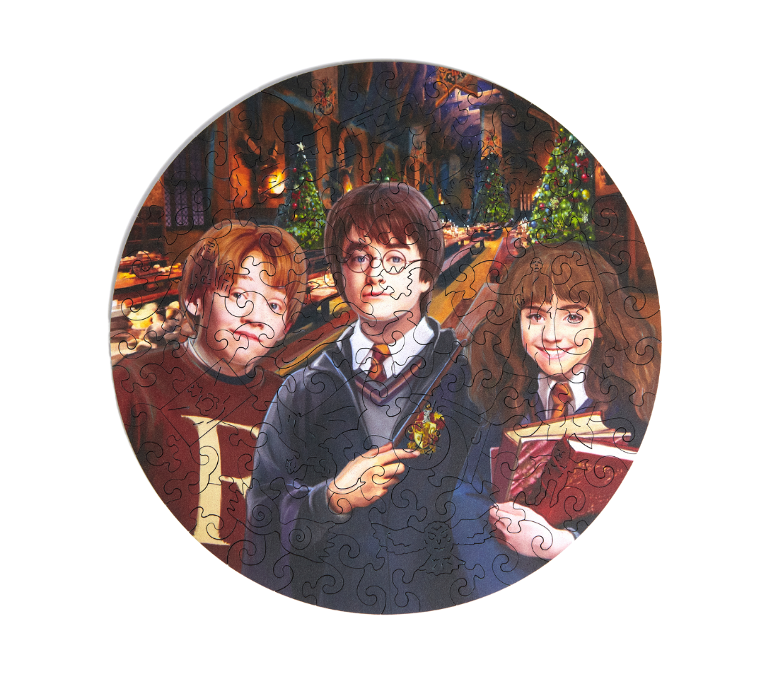 Деревянный пазл Гарри Поттер. Рождество в Хогвартсе