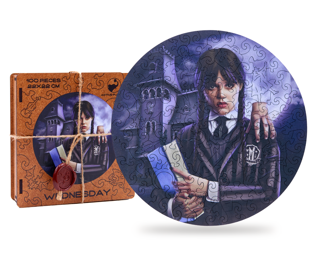 Деревянный пазл Уэнсдэй