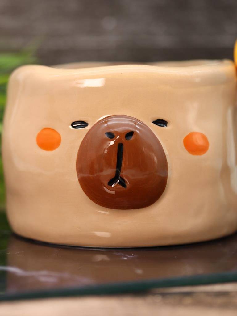 Кружка керамическая Amazing capybara (brown)