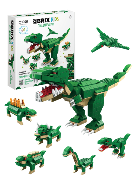 Конструктор Qbrix Kids Эра динозавров