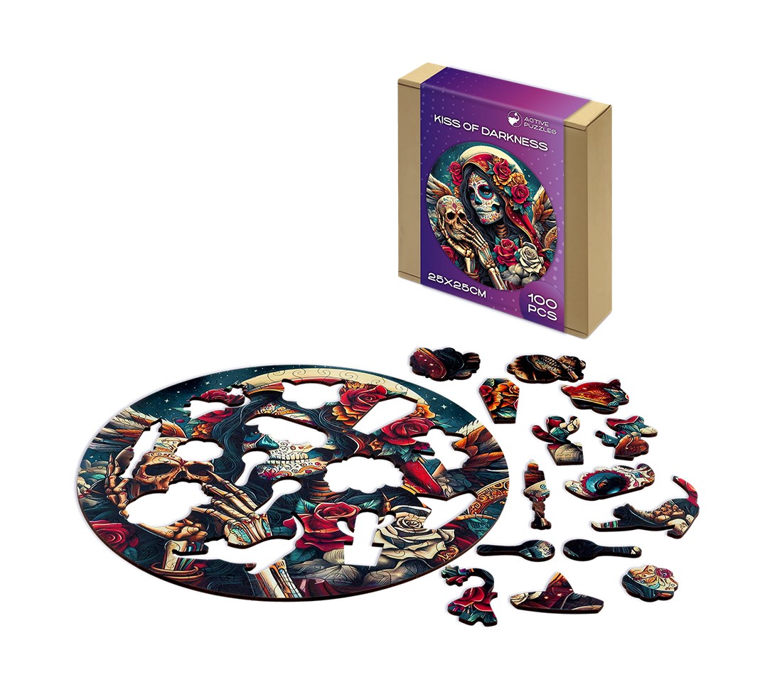 Деревянный пазл Поцелуй тьмы