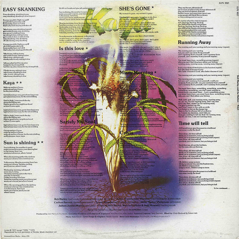 Пластинка Bob Marley and The Wailers - Kaya