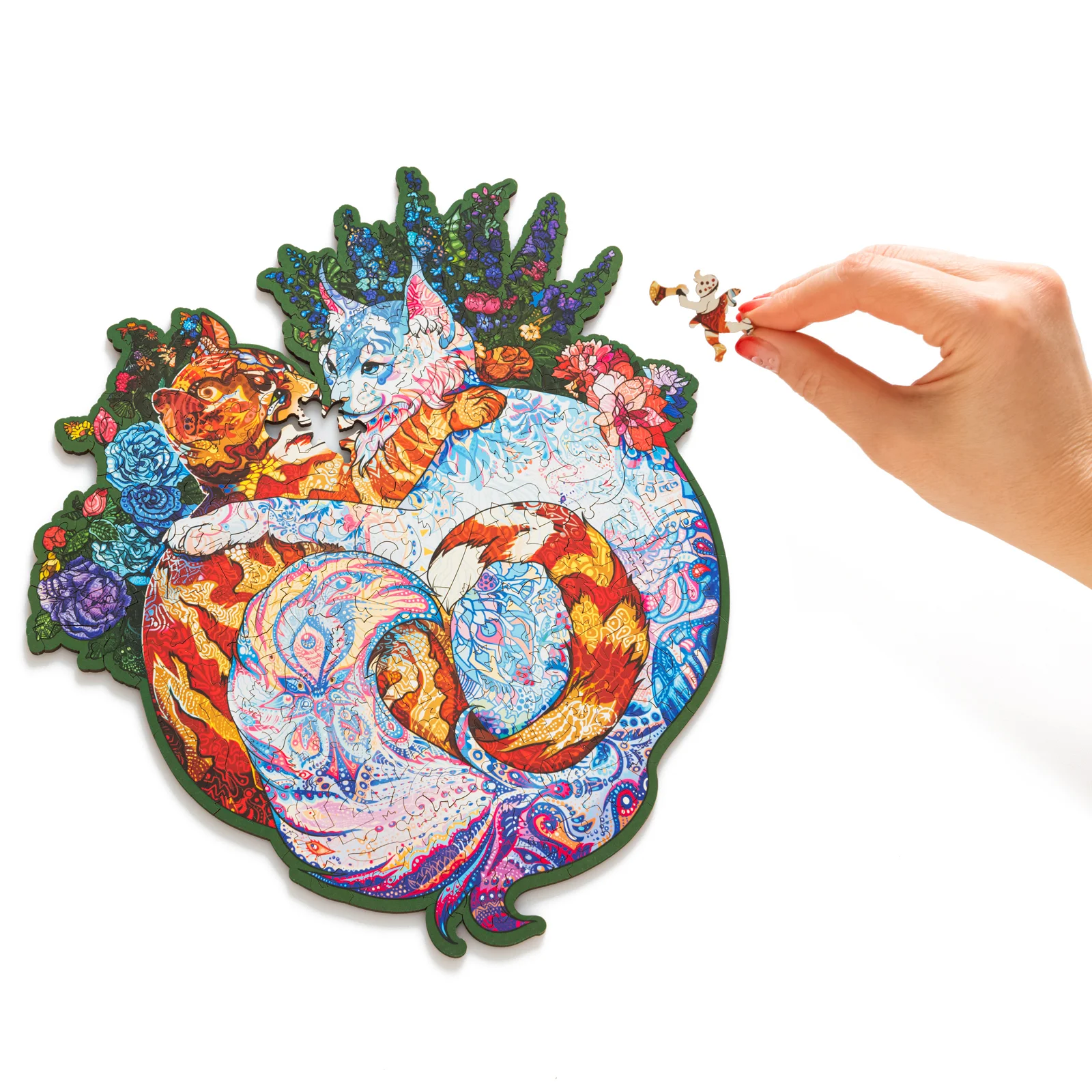 Деревянный пазл Влюбленные Коты S