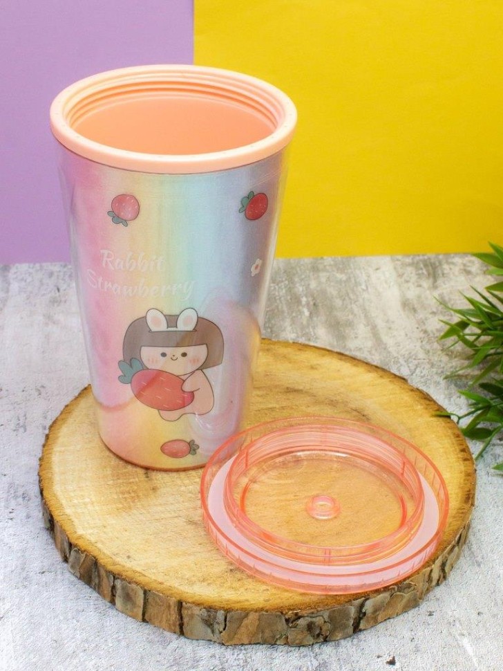 Тамблер Rabbit strawberry (pink) 450 мл