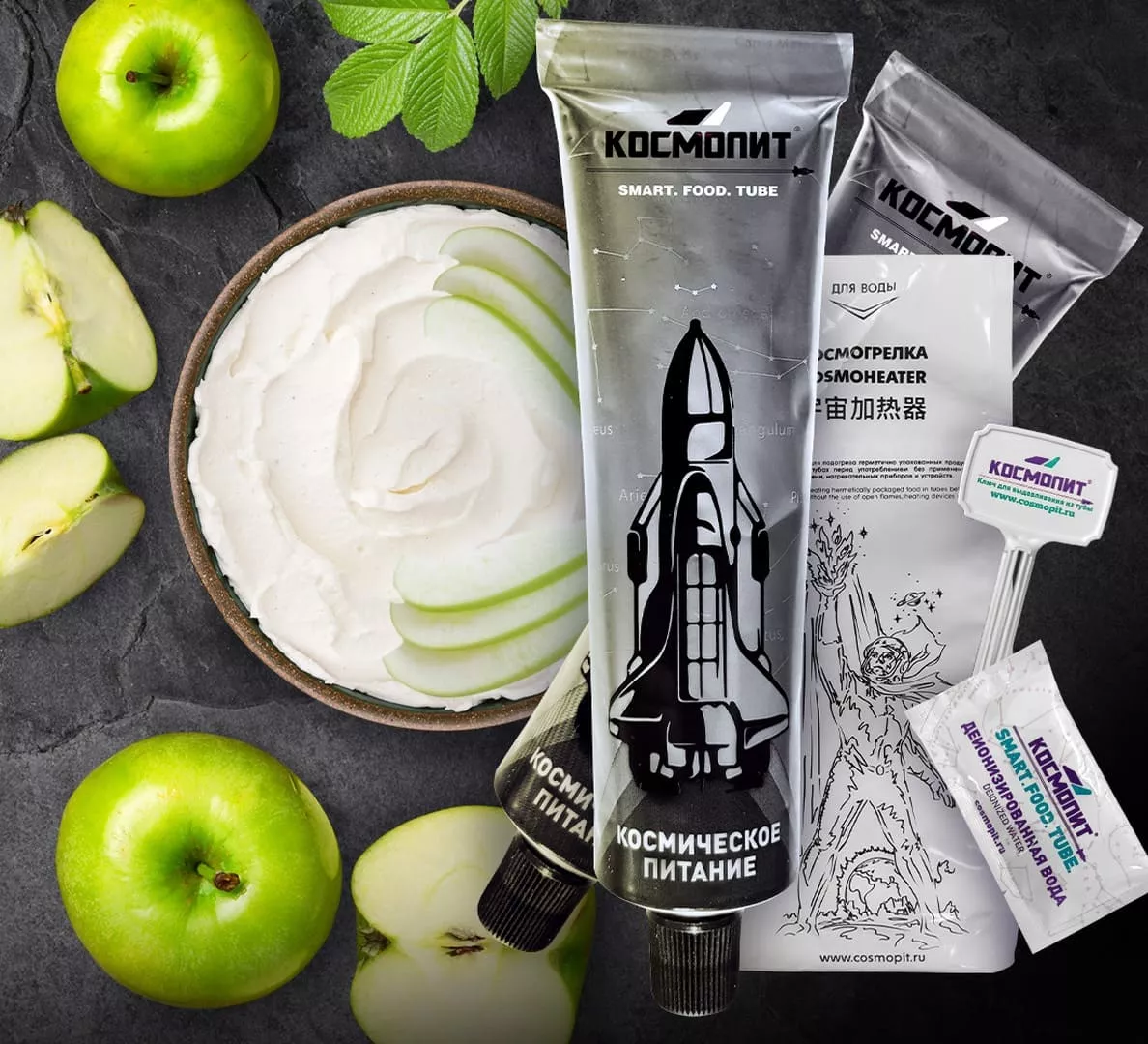 Космическое питание Творожный крем с фруктовым пюре (К)