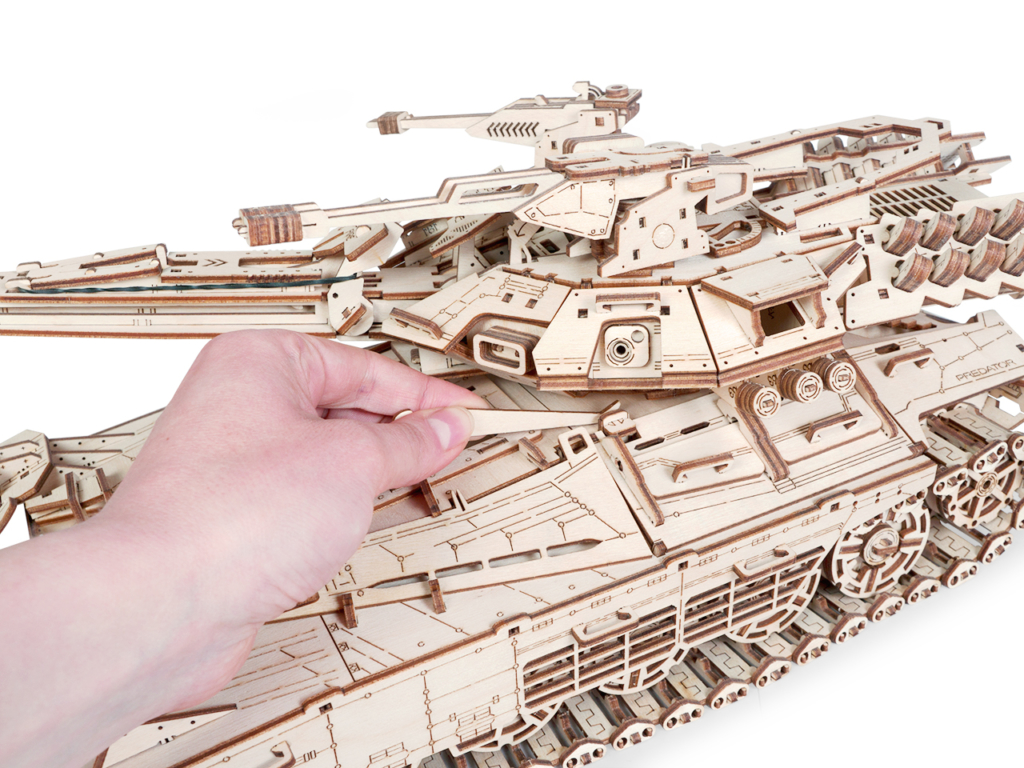 Деревянный конструктор танка Lemmo Хищник