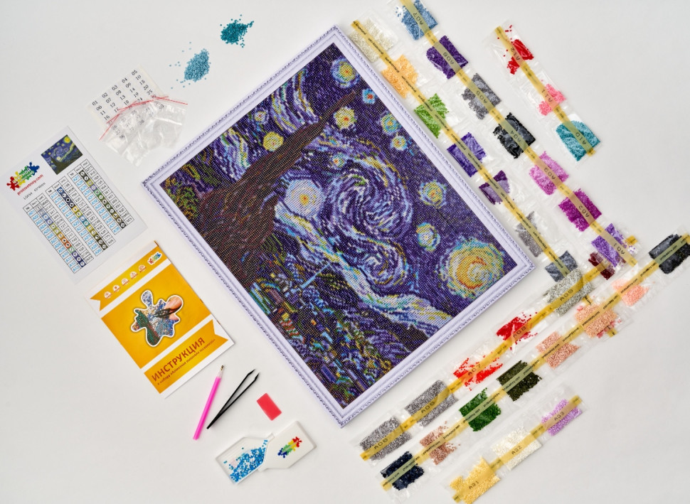 Алмазная мозаика Звездная ночь 40х50 см