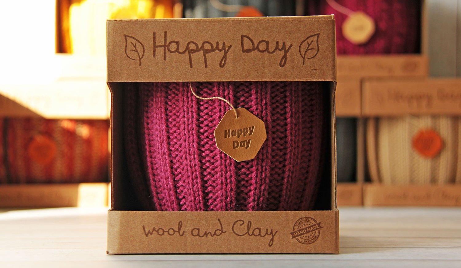 Вязаная кружка Розовый чай