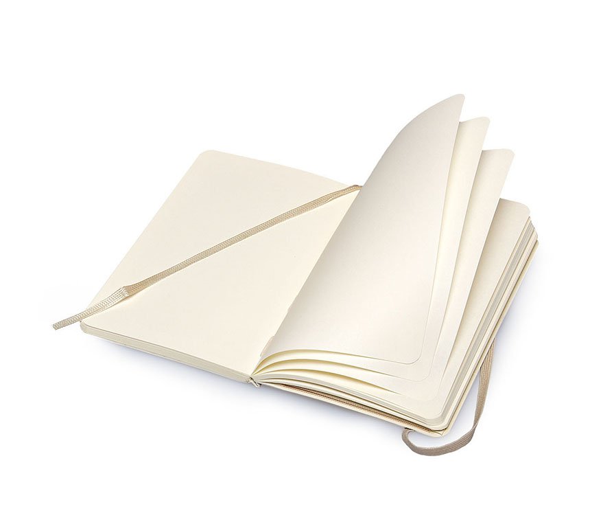 Записная книжка Classic Soft (нелинованная) Large бежевый 