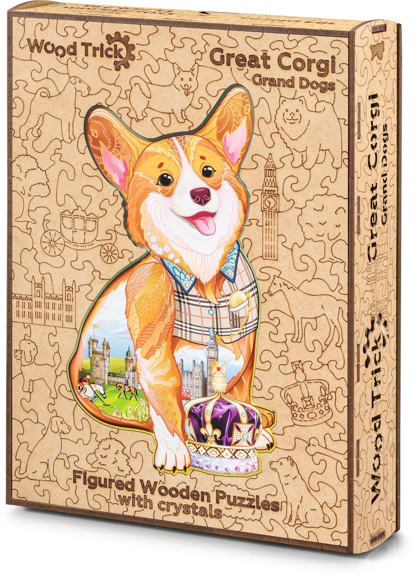 Деревянный пазл Wood Trick Величественный Корги (46x26 см)
