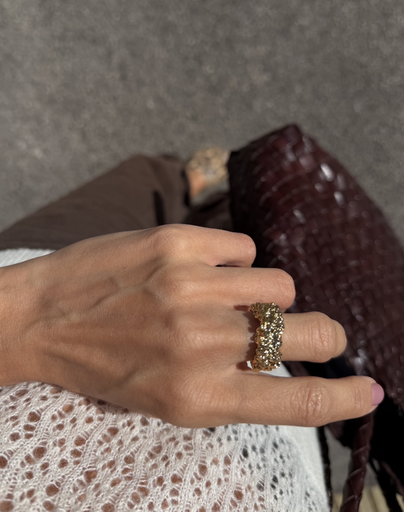 Кольцо Minimal Texture (широкое)