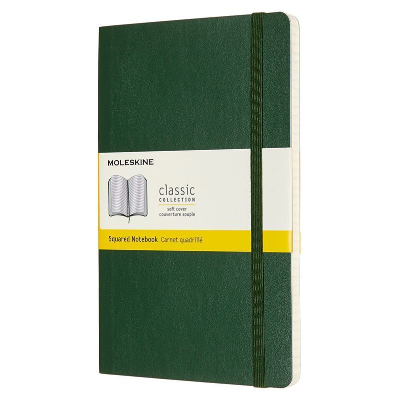 Записная книжка Classic Soft (в клетку) Large зеленый