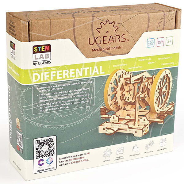 3D-пазл UGears Дифференциал STEM