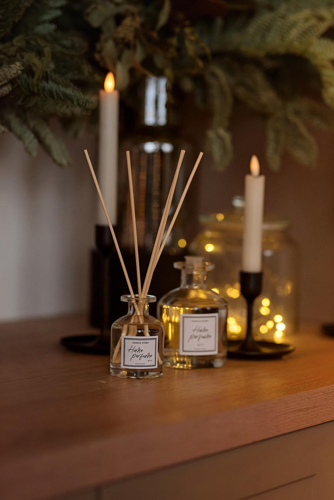 Аромадиффузор Прозрачное стекло Кашемир 80мл