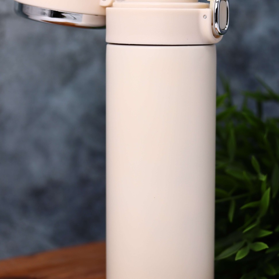 Термос с датчиком температуры Сlassic style (white), 420 мл