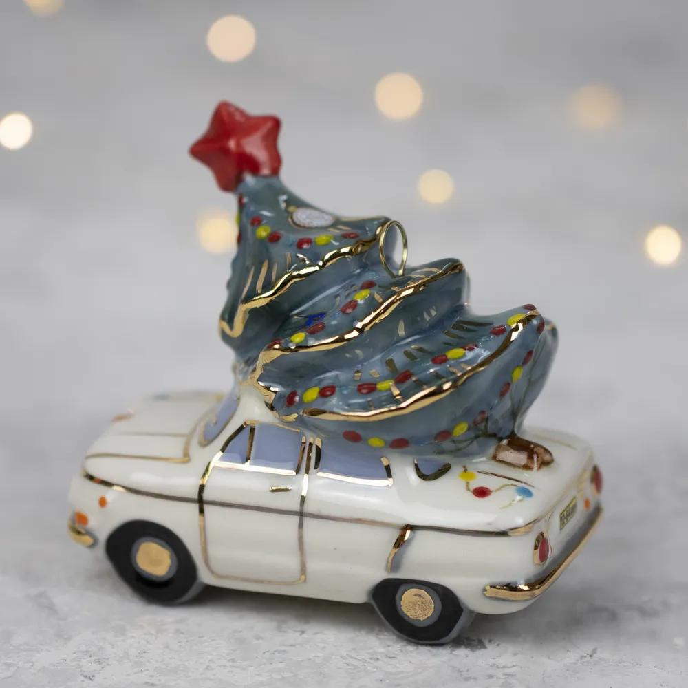 Елочная игрушка Машинка с ёлкой