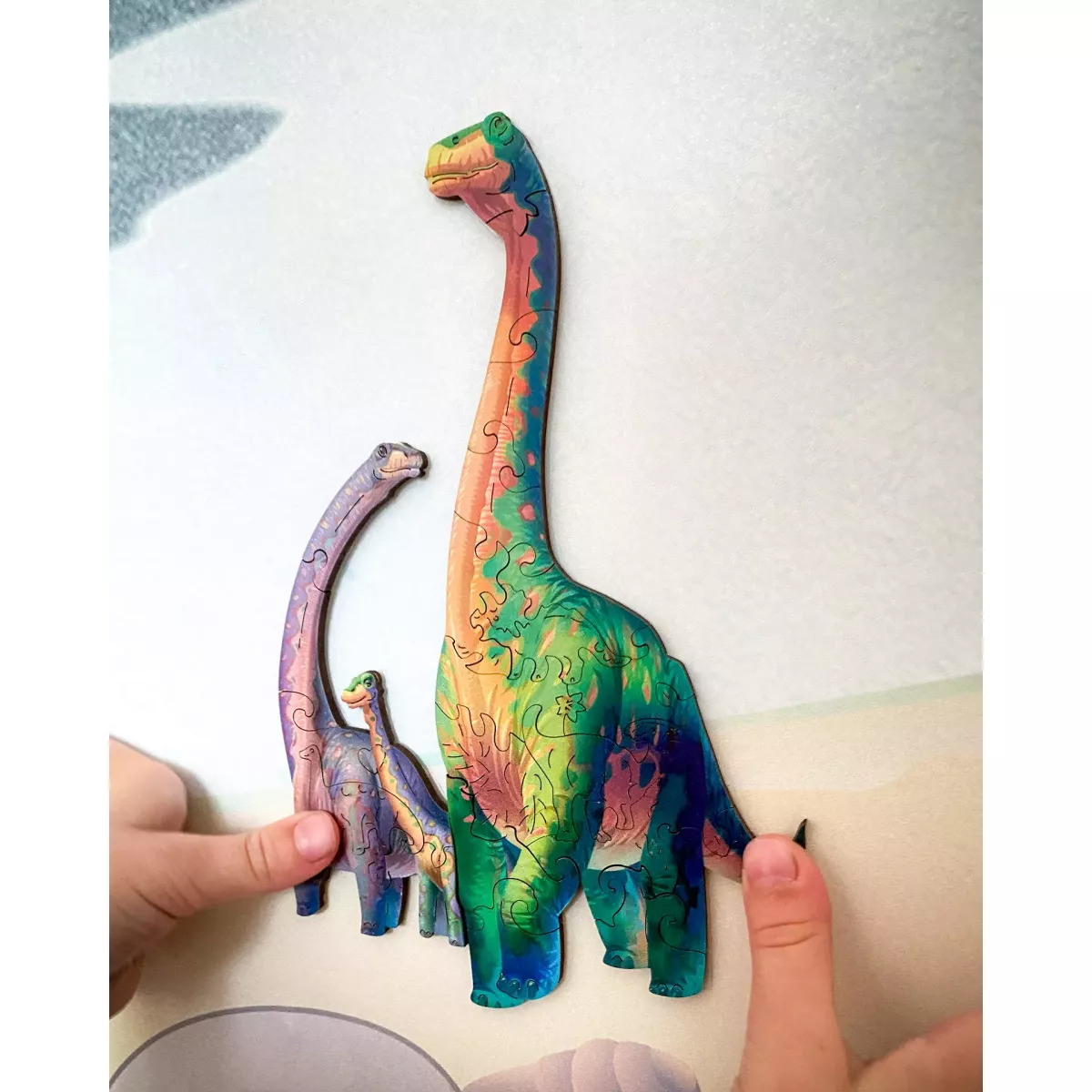 Деревянный пазл Диплодок